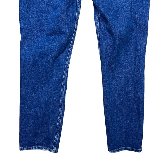 Abercrombie & Fitch Women’s Dark Wash Distressed Curve Love High Rise Mom Jeans - Picture 6 of 8